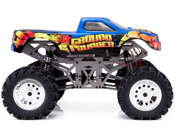 REDCAT RACING GROUND POUNDER 1/10 SCALE ELECTRIC MONSTER TRUCK-BLUE
