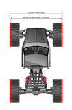 1.3" Beadlock Wheels (-.75 Offset)(Aluminum & Carbon Fiber)(Red)(4pcs)