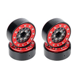 1.3" Beadlock Wheels (-.75 Offset)(Aluminum & Carbon Fiber)(Red)(4pcs)