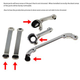 V2 Steering Arms L/R and V2 Toe Links (Chrome) (1set)