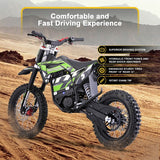 MotoTec 60v 2000w Pro Electric Dirt Bike Lithium...GREEN