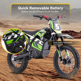 MotoTec 60v 2000w Pro Electric Dirt Bike Lithium...GREEN