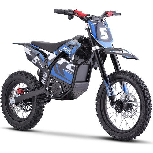 MotoTec 60v 2000w Pro Electric Dirt Bike Lithium...BLUE