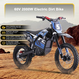 MotoTec 60v 2000w Pro Electric Dirt Bike Lithium...RED (HP115E)
