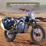 MotoTec 60v 2000w Pro Electric Dirt Bike Lithium...BLUE