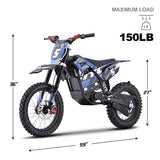 MotoTec 60v 2000w Pro Electric Dirt Bike Lithium...RED (HP115E)