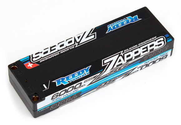 Team Associated RC Reedy Zappers 2S 6000mAh 110C 7.6V Lipo Battery LP Stick